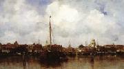 Jacob Maris Dutch Town on the Edge of the Sea Spain oil painting reproduction